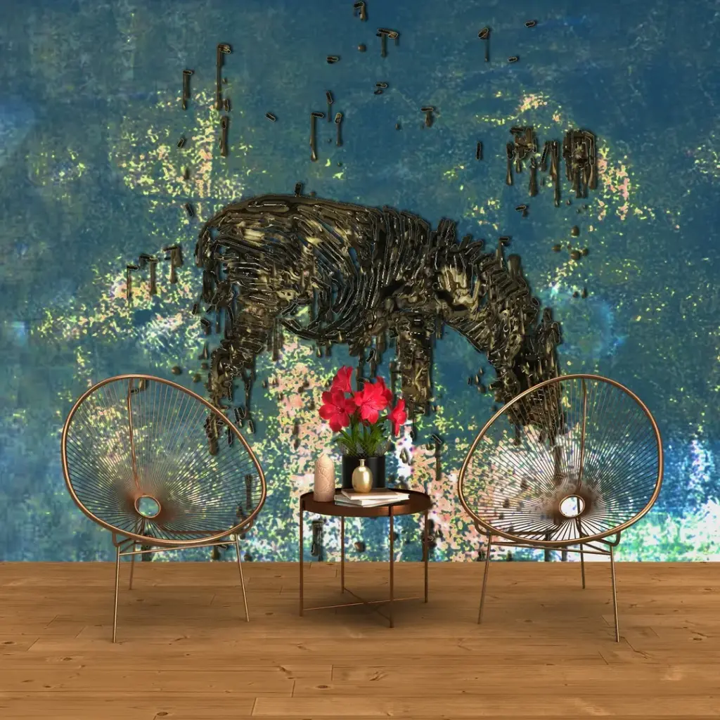 xTremeBalele Wallart Zebra Gold